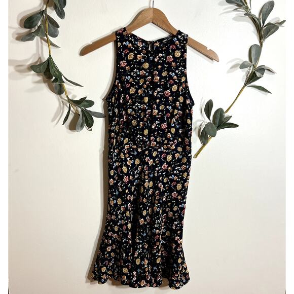 J. Crew Dark Blue Floral Mini Dress LAST CALL - Picture 1 of 8